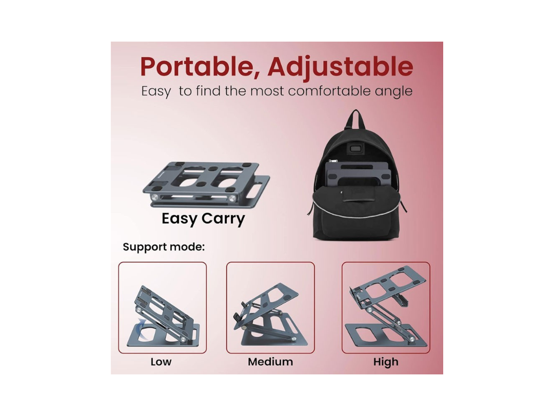 Moxedo Foldable Aluminum Laptop Stand Moxedo Foldable Aluminum Laptop Stand